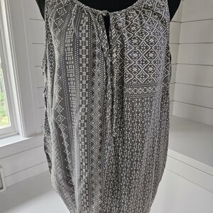 Gray Patterned Women's Top